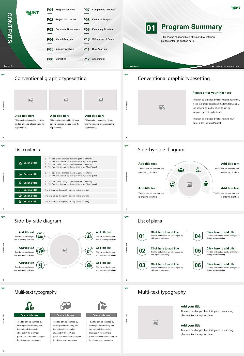 University of North Texas Competition/Entrepreneurship Contest PPT Template16:9 ratio PPT effect preview image2