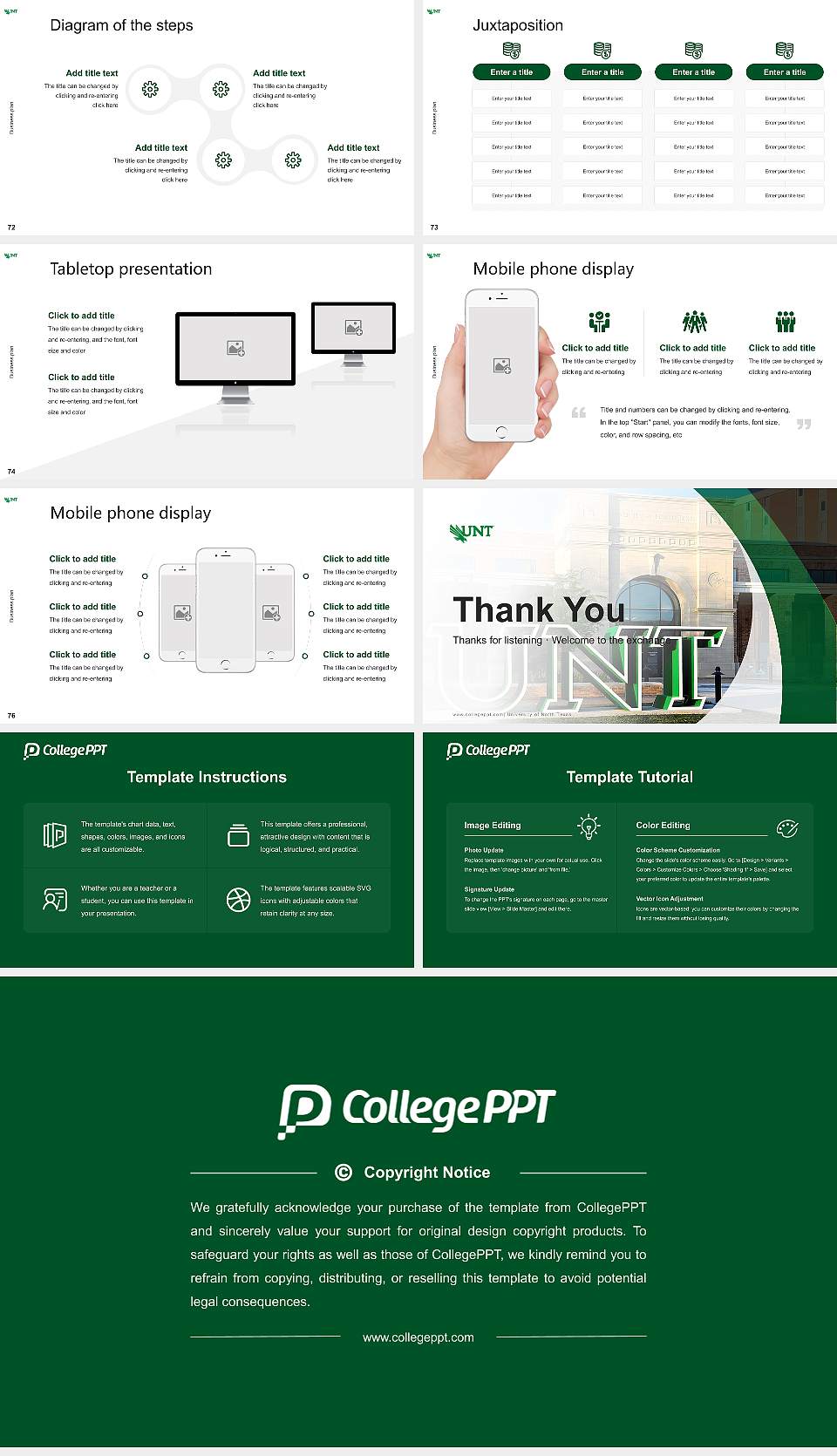 University of North Texas Competition/Entrepreneurship Contest PPT Template16:9 ratio PPT effect preview image9