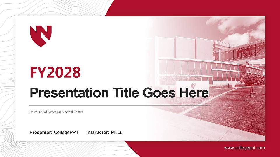 University of Nebraska Medical Center Academic Presentation/Research Findings Report PPT Template16:9 ratio PPT effect preview image