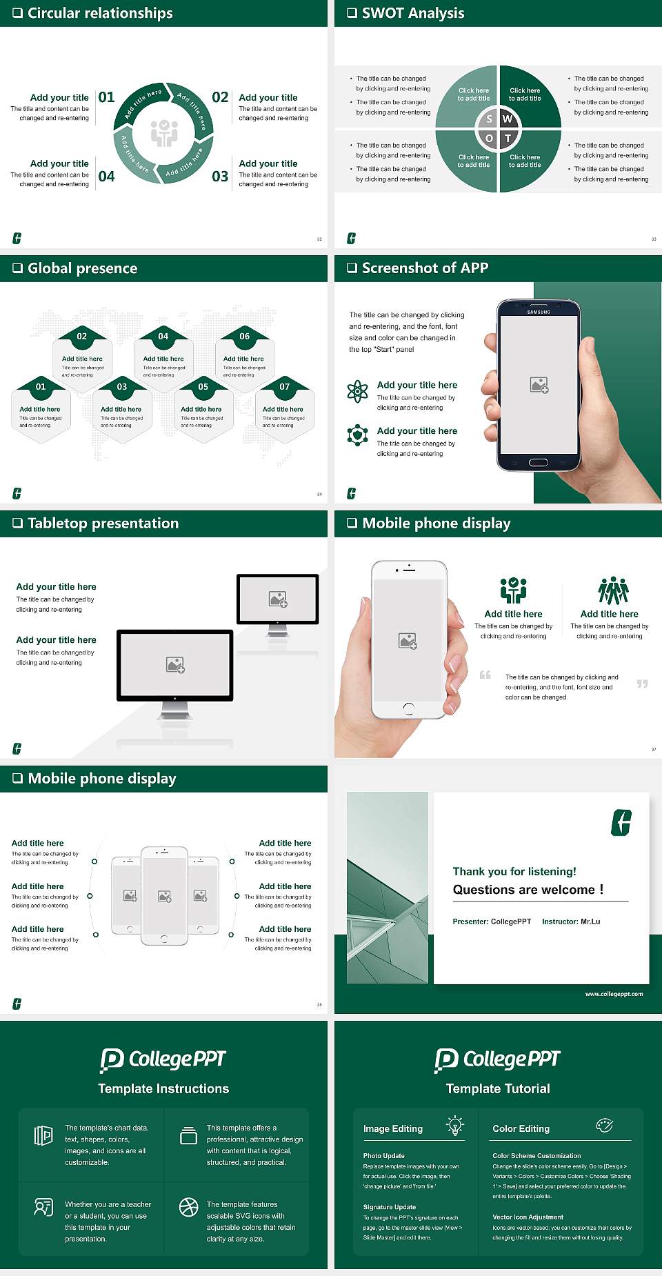 University of North Carolina at Charlotte General Purpose PPT Template4:3 ratio PPT effect preview image5