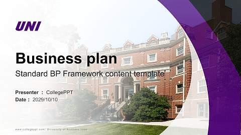 University of Northern Iowa Competition/Entrepreneurship Contest PPT Template