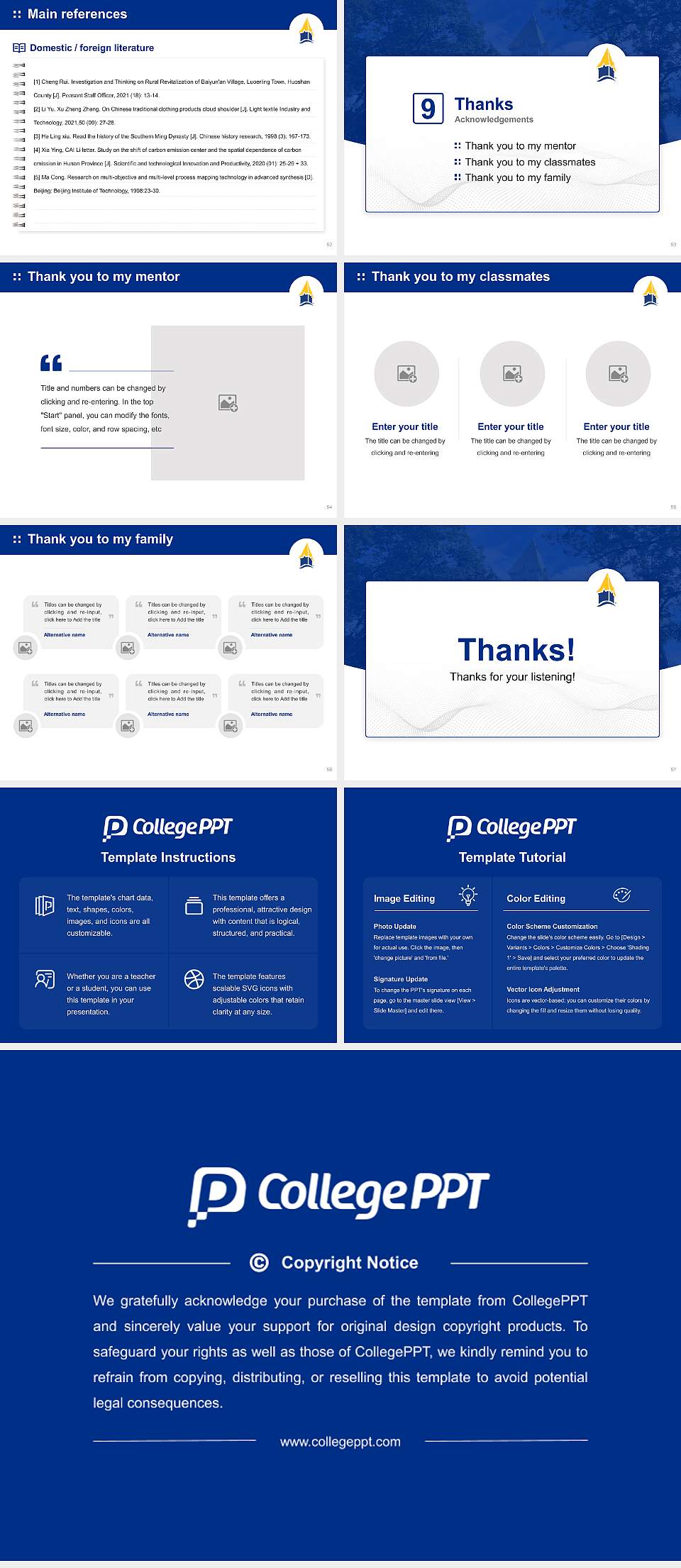 University of North Georgia Graduation Thesis Defense PPT Template4:3 ratio PPT effect preview image7