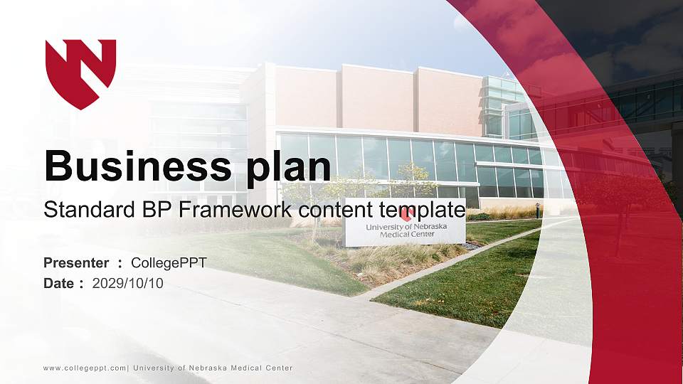 University of Nebraska Medical Center Competition/Entrepreneurship Contest PPT Template16:9 ratio PPT effect preview image