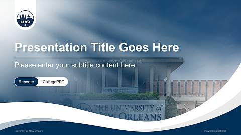 University of New Orleans Lecture Sharing and Networking Event PPT Template