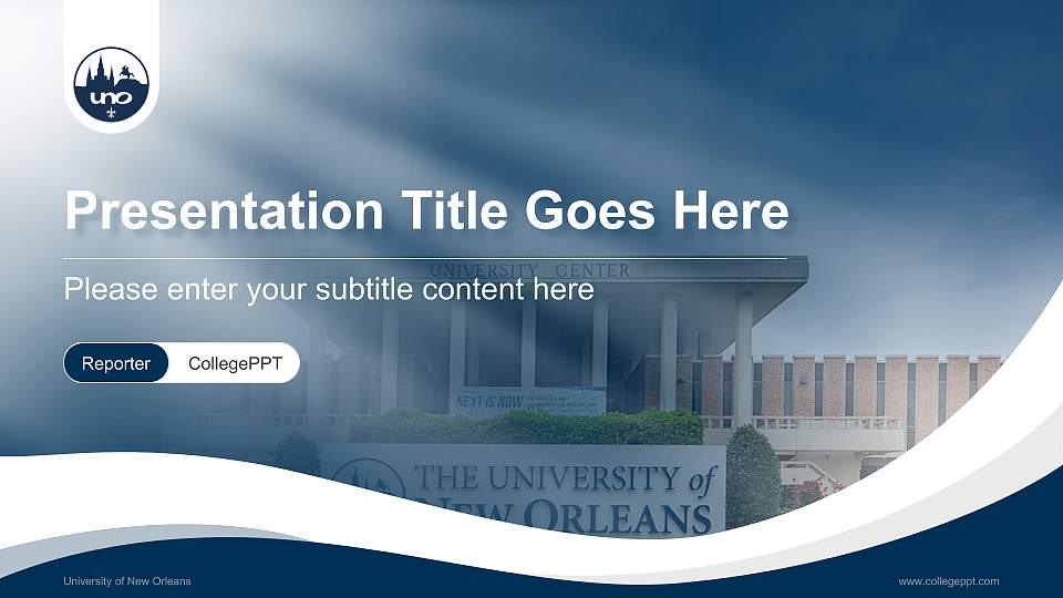 University of New Orleans Lecture Sharing and Networking Event PPT Template16:9 ratio PPT effect preview image