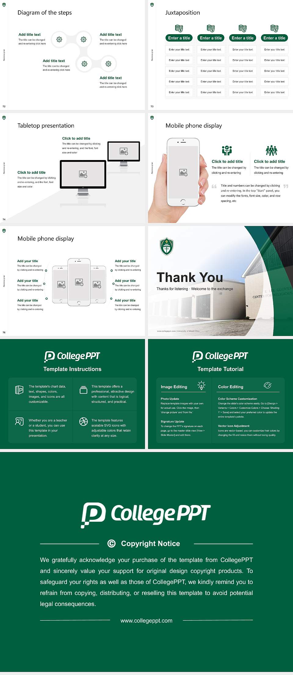 University of Mount Olive Competition/Entrepreneurship Contest PPT Template4:3 ratio PPT effect preview image9