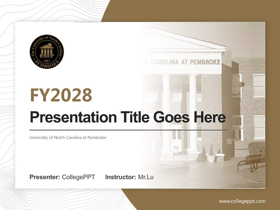 University of North Carolina at Pembroke Academic Presentation/Research Findings Report PPT Template4:3 ratio PPT effect preview image5