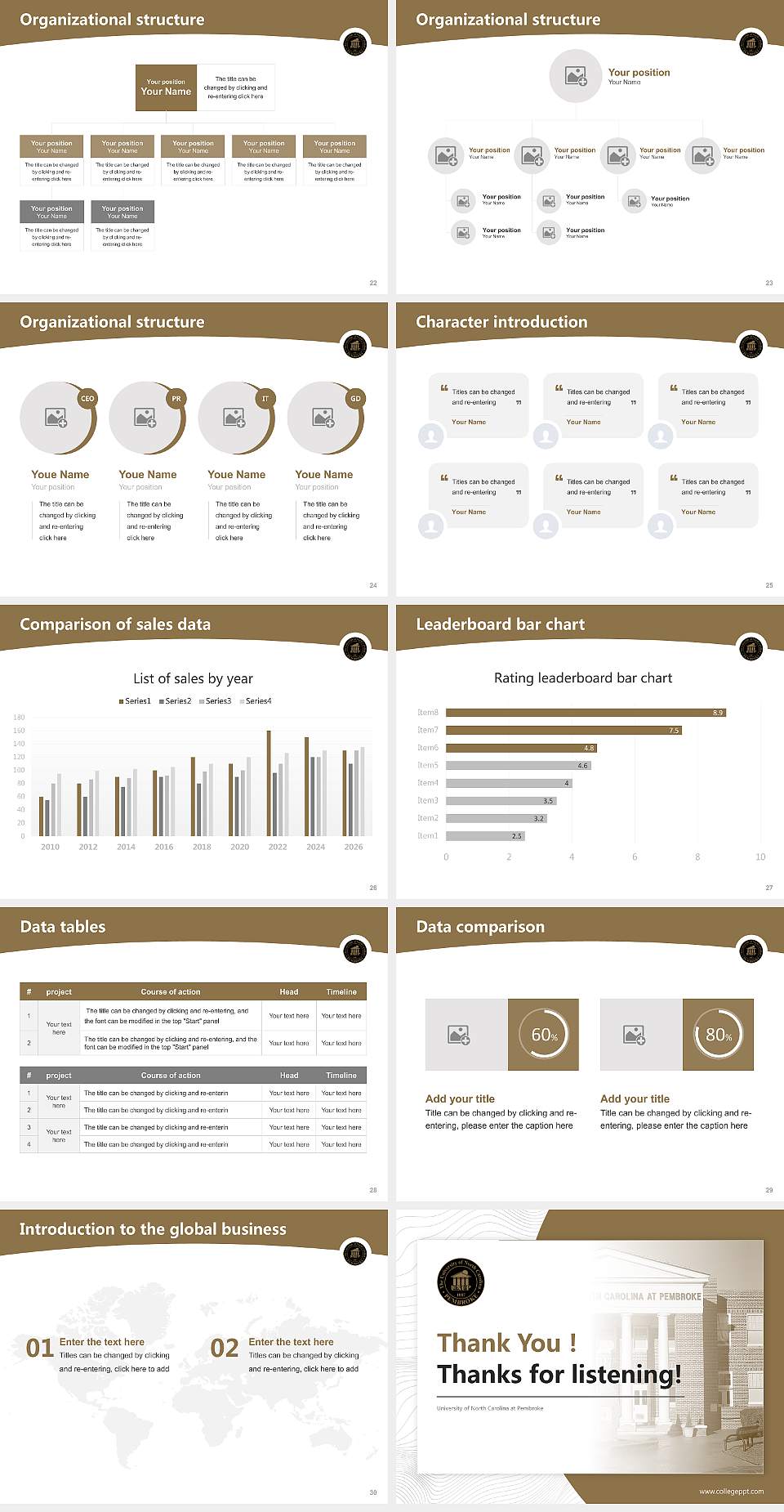 University of North Carolina at Pembroke Academic Presentation/Research Findings Report PPT Template4:3 ratio PPT effect preview image4