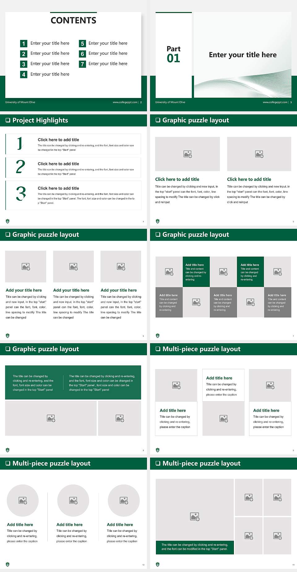 University of Mount Olive General Purpose PPT Template4:3 ratio PPT effect preview image2