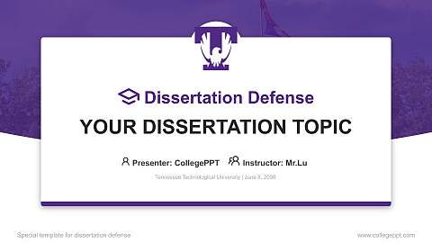 Tennessee Technological University Graduation Thesis Defense PPT Template