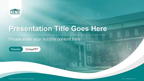 University of North Carolina Wilmington Lecture Sharing and Networking Event PPT Template