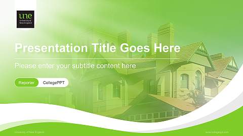 University of New England Lecture Sharing and Networking Event PPT Template