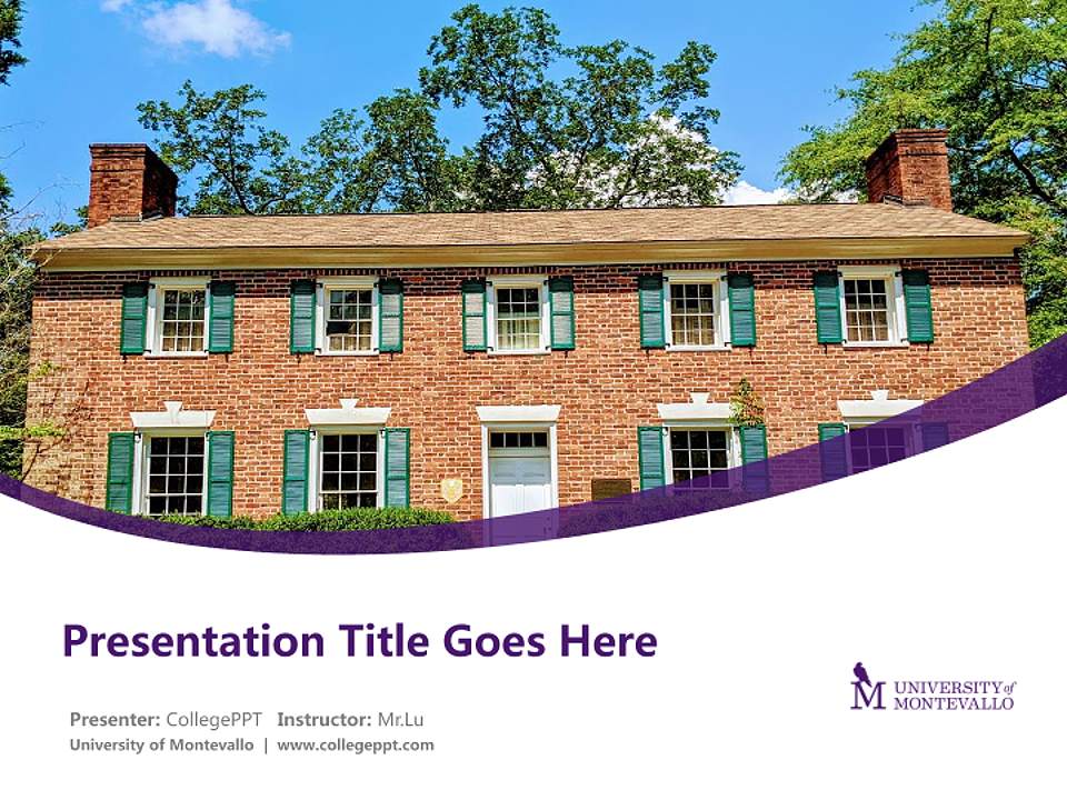 University of Montevallo Course/Courseware Creation PPT Template4:3 ratio PPT effect preview image5