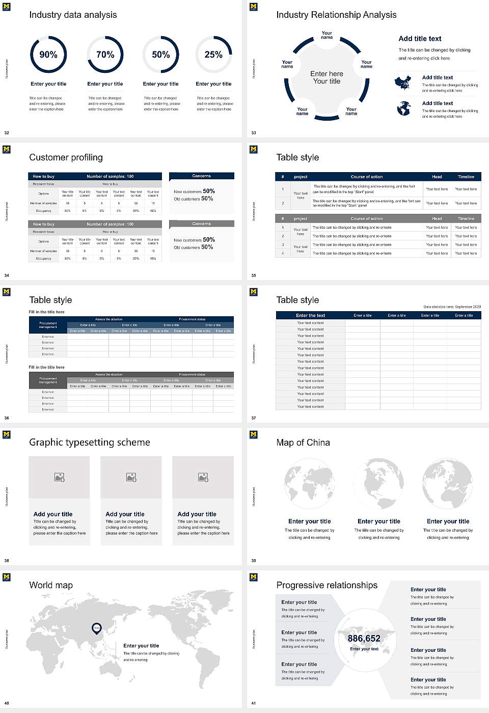 University of Michigan-Flint Competition/Entrepreneurship Contest PPT Template16:9 ratio PPT effect preview image5