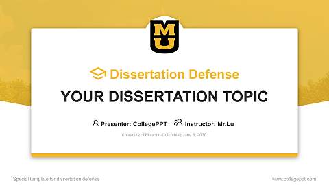 University of Missouri-Columbia Graduation Thesis Defense PPT Template