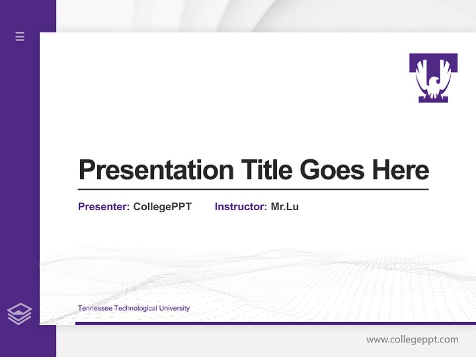 Tennessee Technological University Thesis Proposal/Graduation Defense PPT Template4:3 ratio PPT effect preview image5