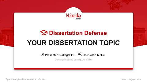 University of Nebraska-Lincoln Graduation Thesis Defense PPT Template