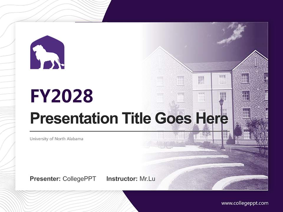 University of North Alabama Academic Presentation/Research Findings Report PPT Template4:3 ratio PPT effect preview image5