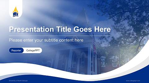 University of North Georgia Lecture Sharing and Networking Event PPT Template