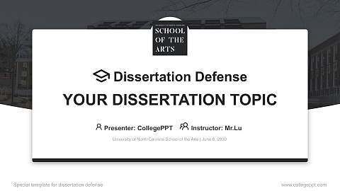 University of North Carolina School of the Arts Graduation Thesis Defense PPT Template
