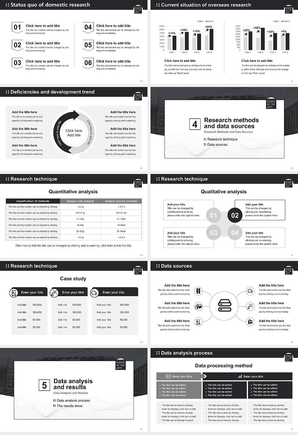 University of North Carolina School of the Arts Graduation Thesis Defense PPT Template16:9 ratio PPT effect preview image4