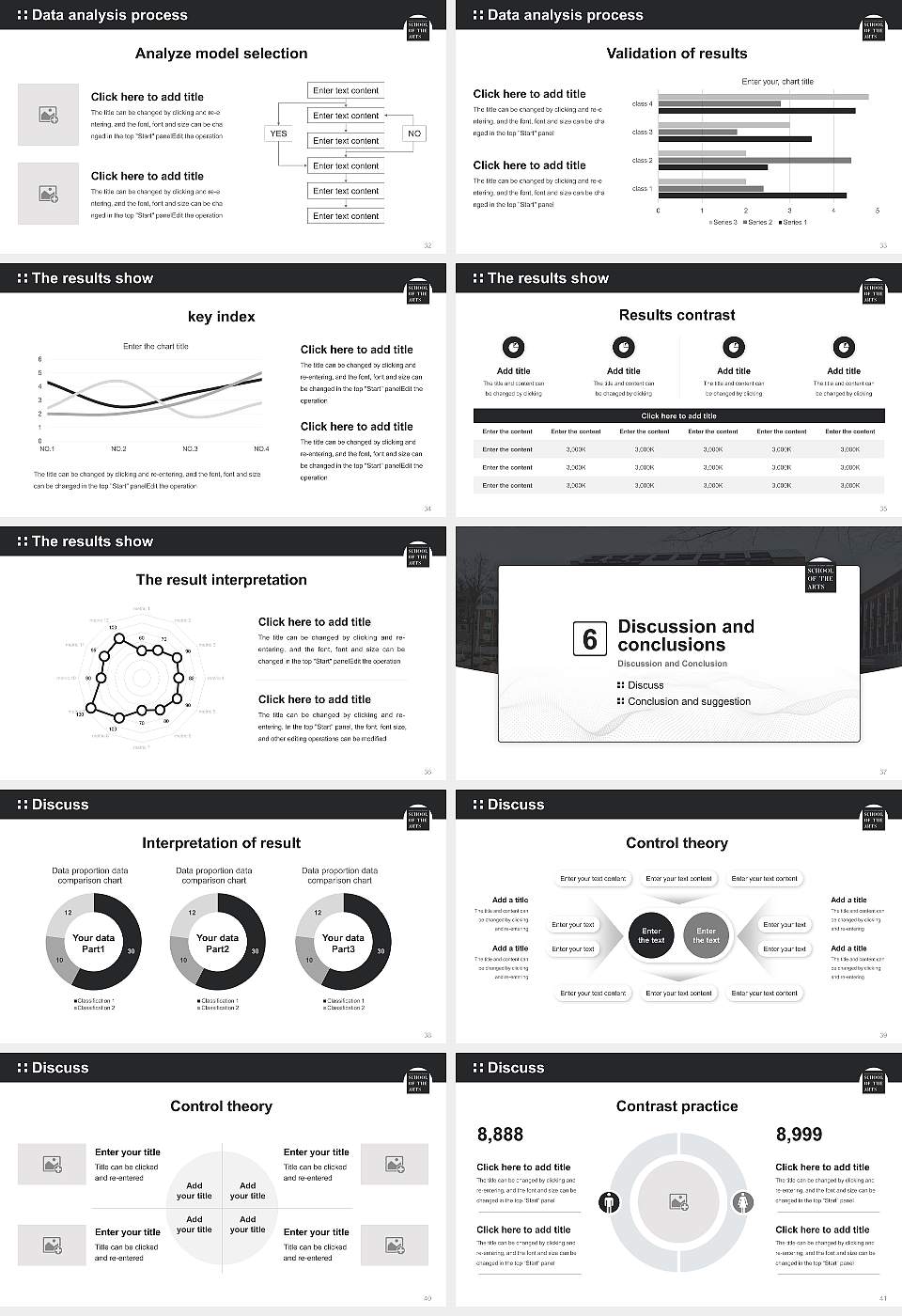 University of North Carolina School of the Arts Graduation Thesis Defense PPT Template16:9 ratio PPT effect preview image5