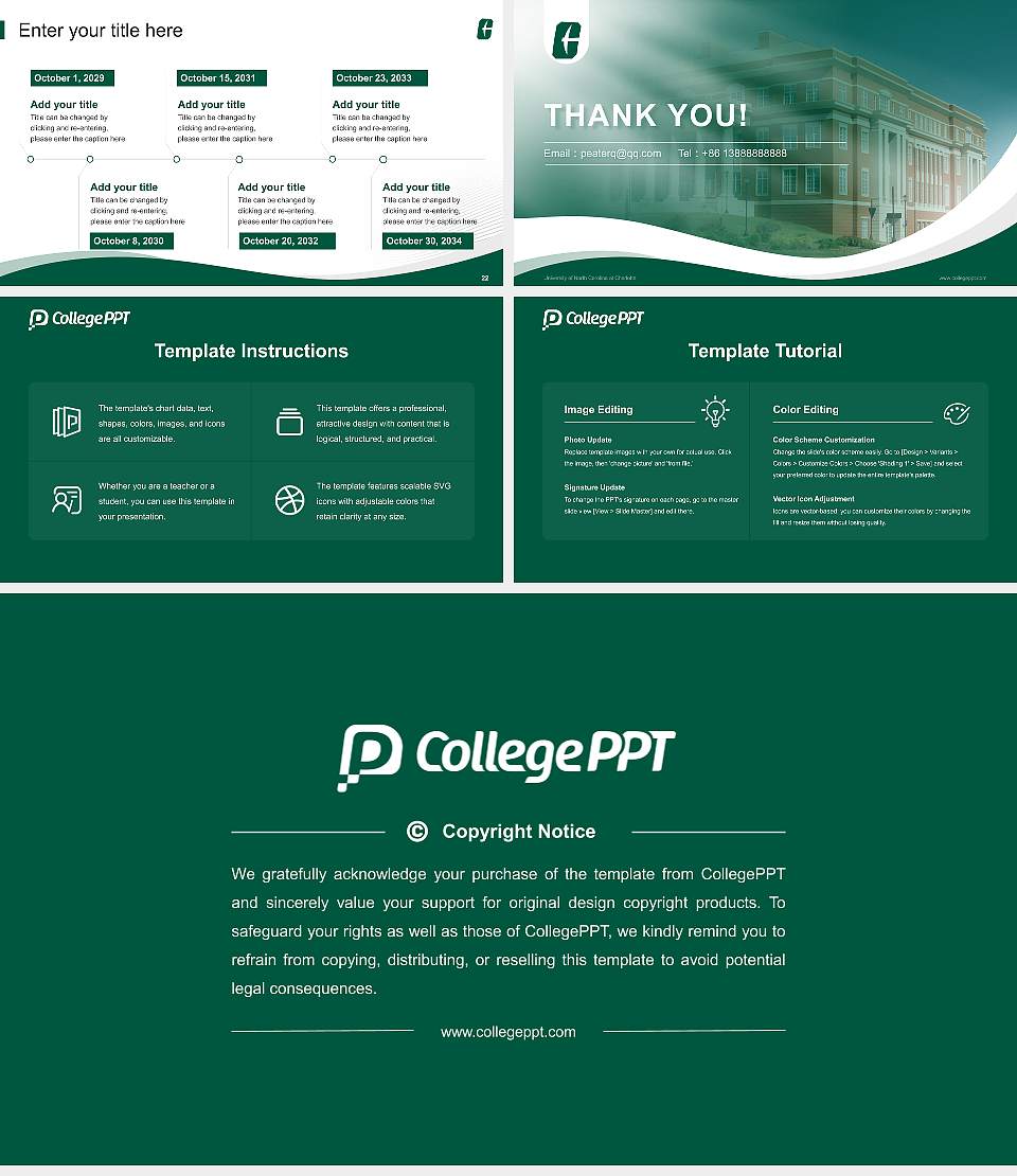 University of North Carolina at Charlotte Lecture Sharing and Networking Event PPT Template16:9 ratio PPT effect preview image4