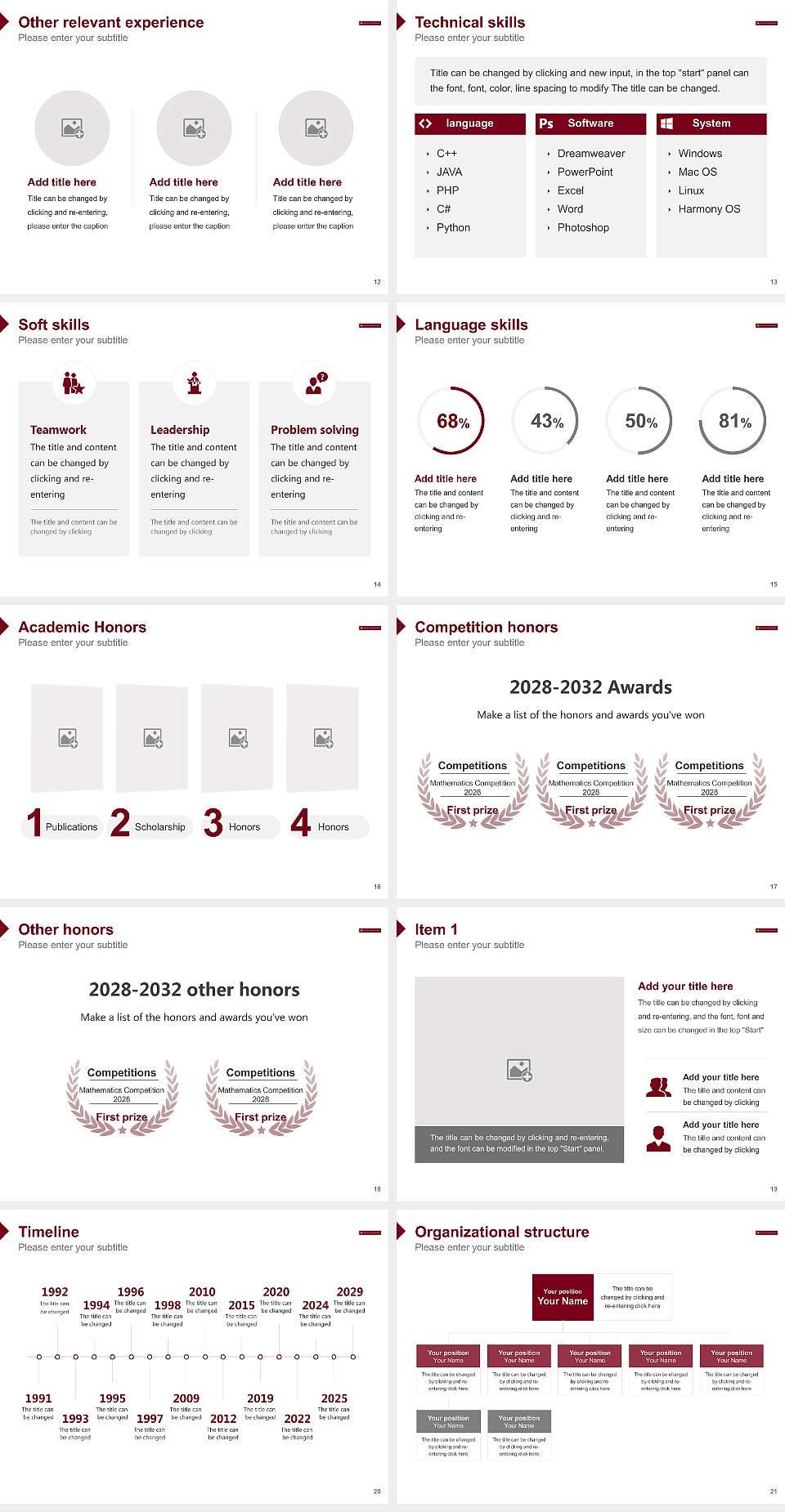 University of Minnesota-Morris Resume PPT Template4:3 ratio PPT effect preview image3