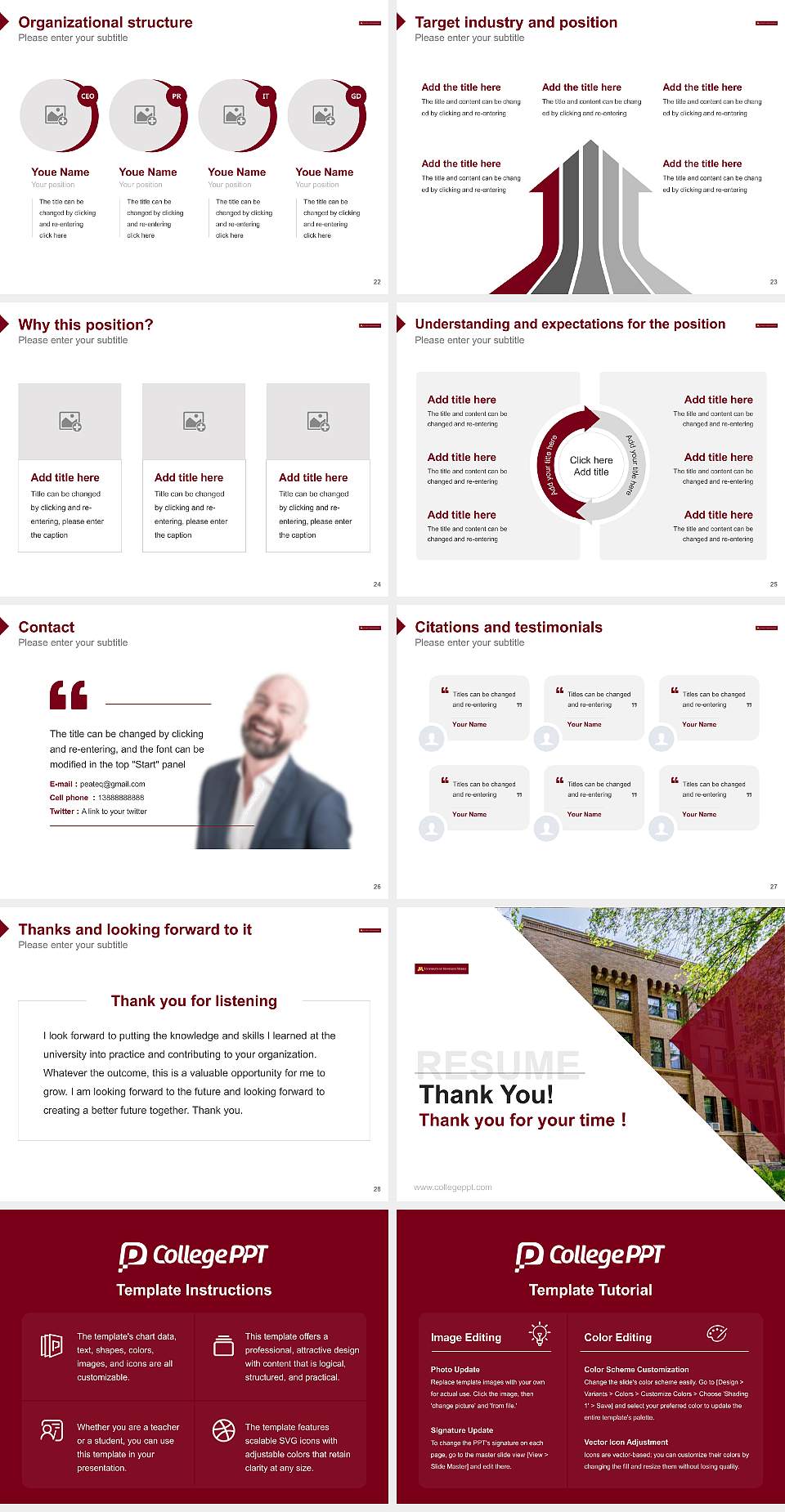 University of Minnesota-Morris Resume PPT Template4:3 ratio PPT effect preview image4