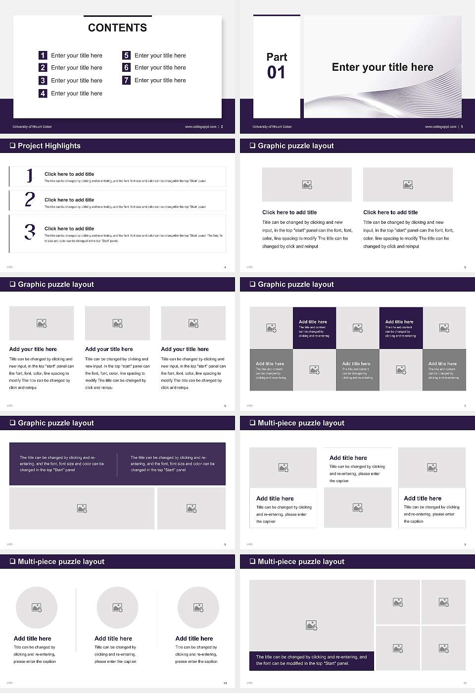 University of Mount Union General Purpose PPT Template16:9 ratio PPT effect preview image2