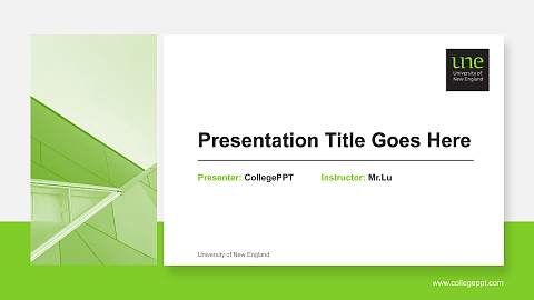 University of New England General Purpose PPT Template