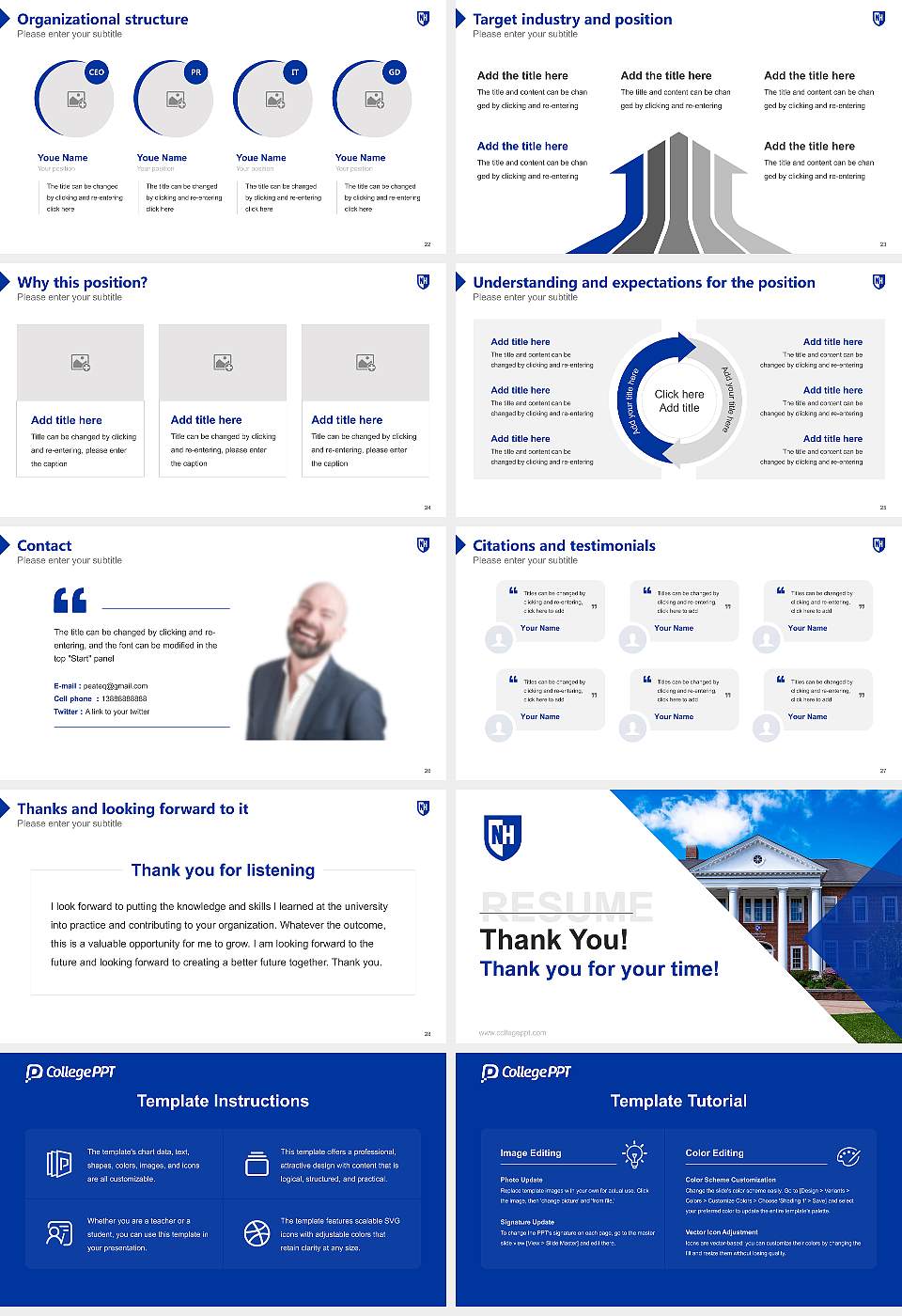 University of New Hampshire-Franklin Pierce School of Law Resume PPT Template16:9 ratio PPT effect preview image4