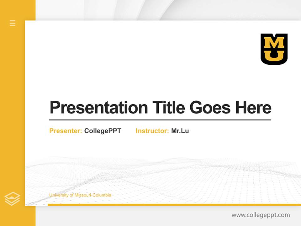 University of Missouri-Columbia Thesis Proposal/Graduation Defense PPT Template4:3 ratio PPT effect preview image5