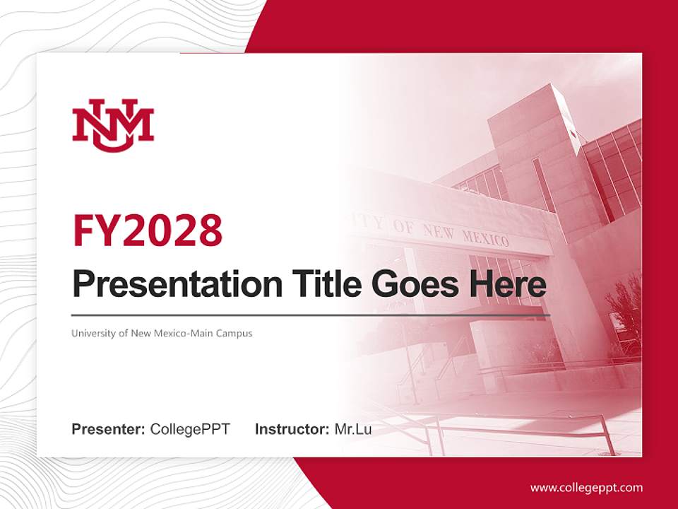 University of New Mexico-Main Campus Academic Presentation/Research Findings Report PPT Template4:3 ratio PPT effect preview image5