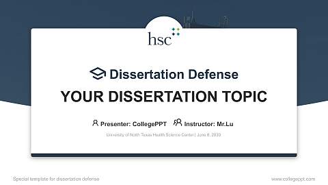 University of North Texas Health Science Center Graduation Thesis Defense PPT Template