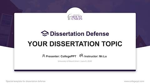 University of Mount Union Graduation Thesis Defense PPT Template