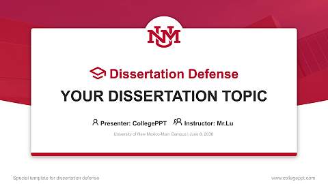 University of New Mexico-Main Campus Graduation Thesis Defense PPT Template