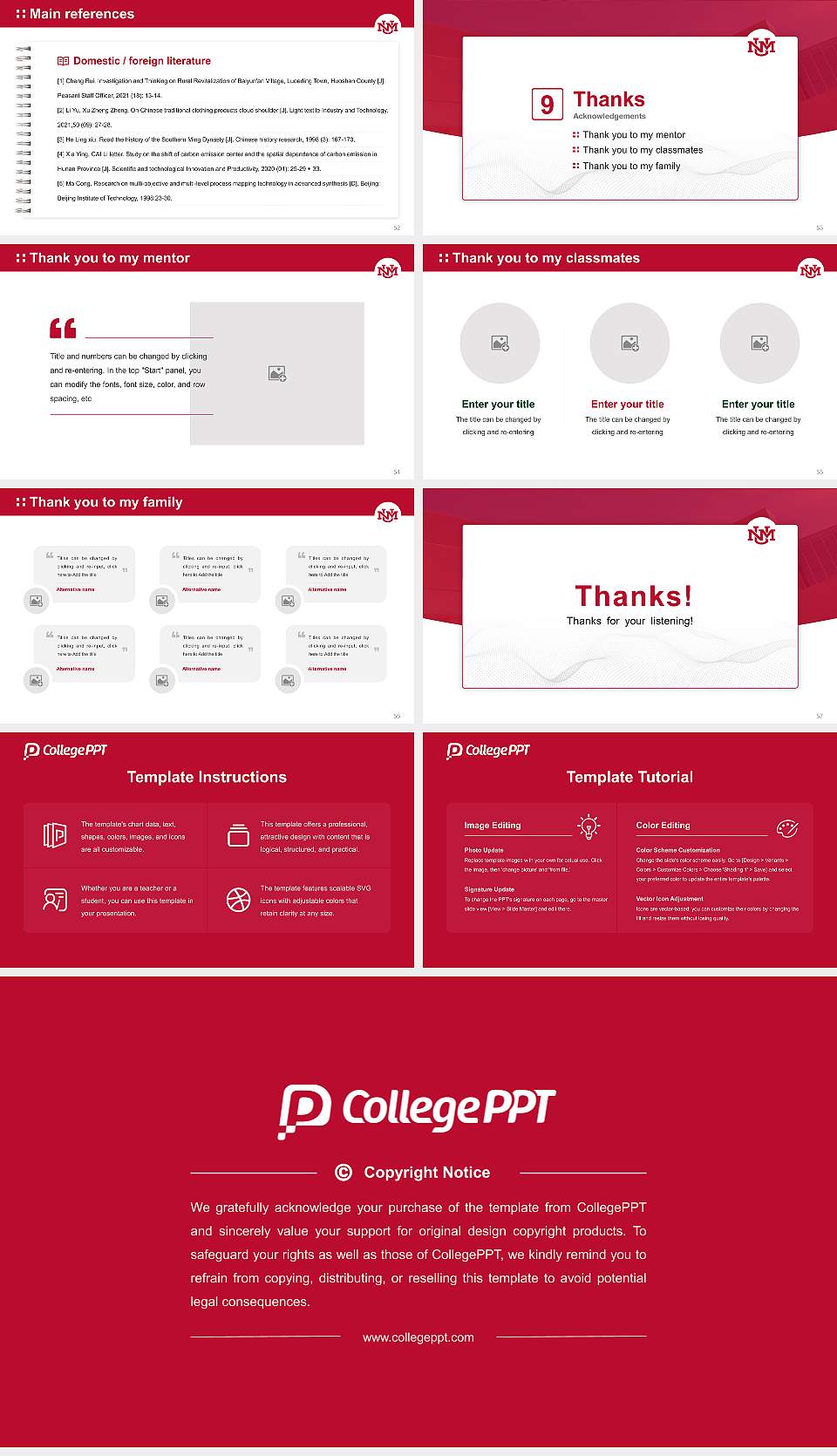 University of New Mexico-Main Campus Graduation Thesis Defense PPT Template16:9 ratio PPT effect preview image7