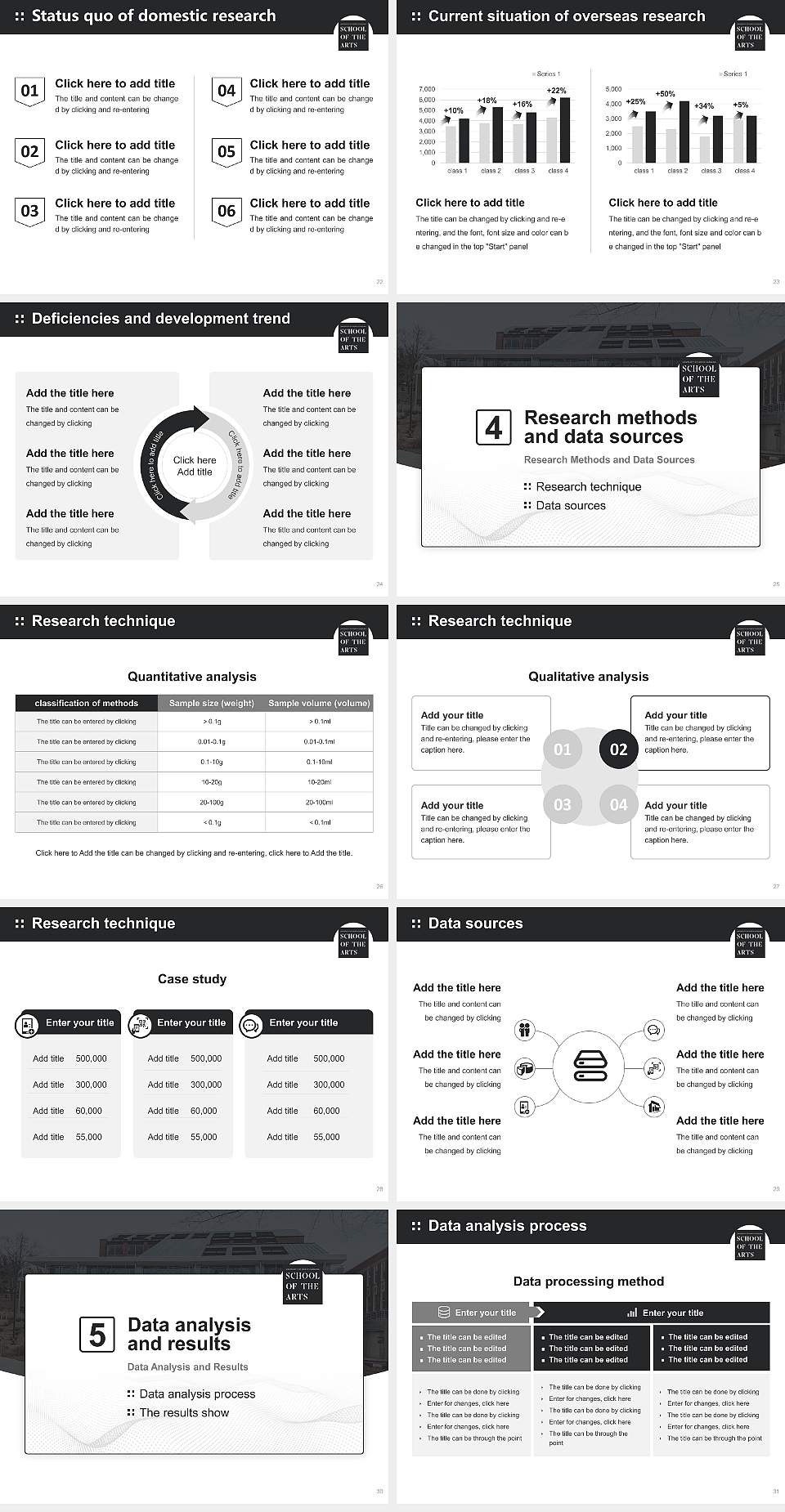 University of North Carolina School of the Arts Graduation Thesis Defense PPT Template4:3 ratio PPT effect preview image4