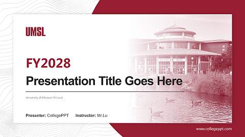 University of Missouri-St Louis Academic Presentation/Research Findings Report PPT Template