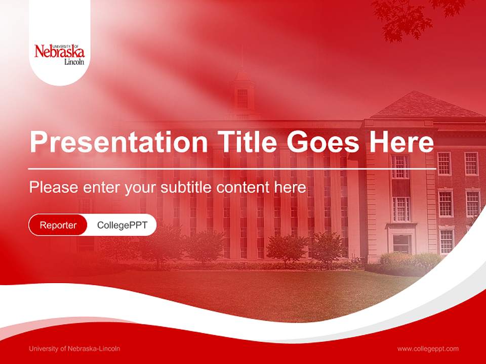 University of Nebraska-Lincoln Lecture Sharing and Networking Event PPT Template4:3 ratio PPT effect preview image4