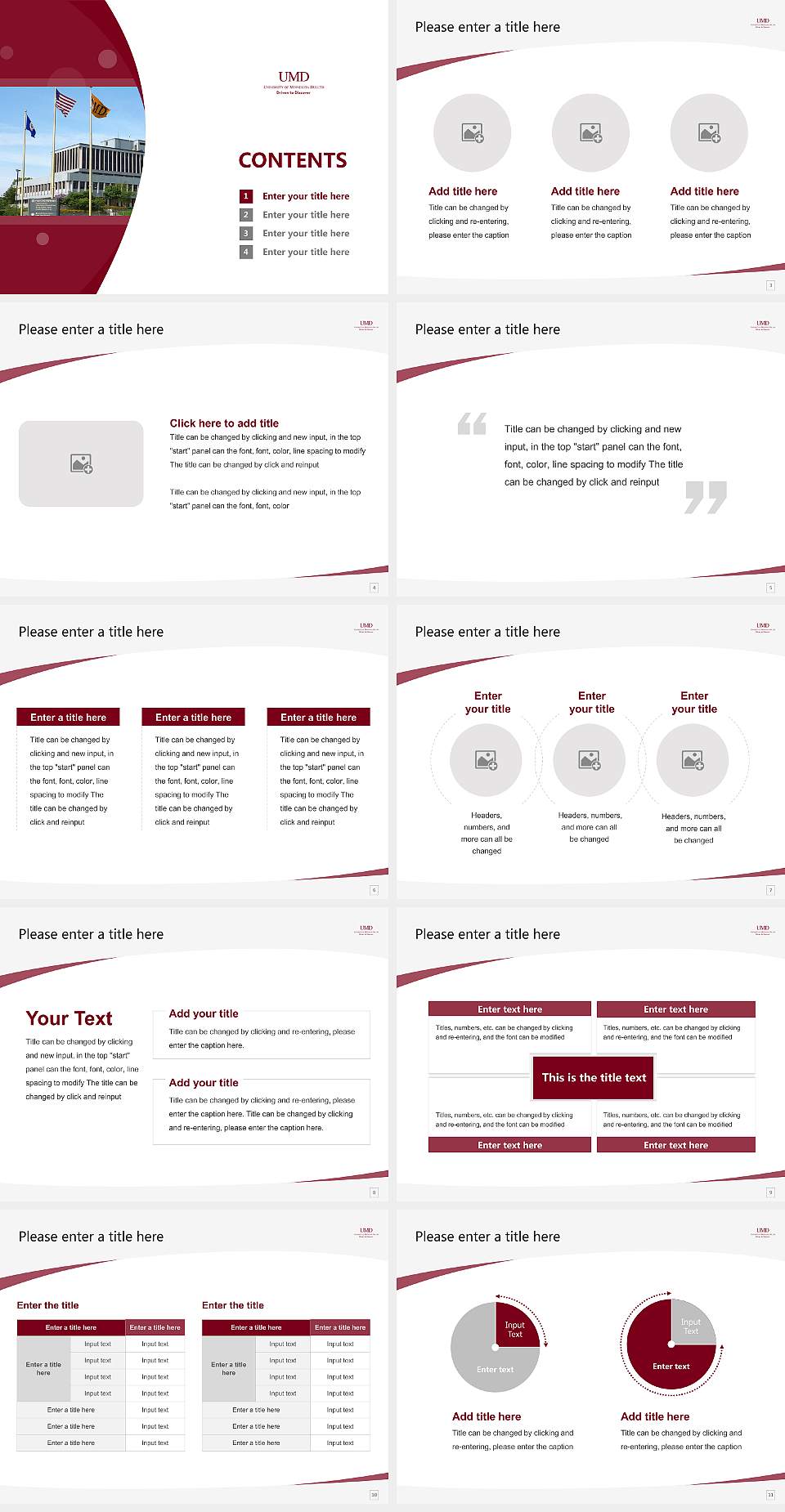 University of Minnesota-Duluth Course/Courseware Creation PPT Template4:3 ratio PPT effect preview image2