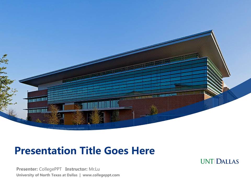 University of North Texas at Dallas Course/Courseware Creation PPT Template4:3 ratio PPT effect preview image5