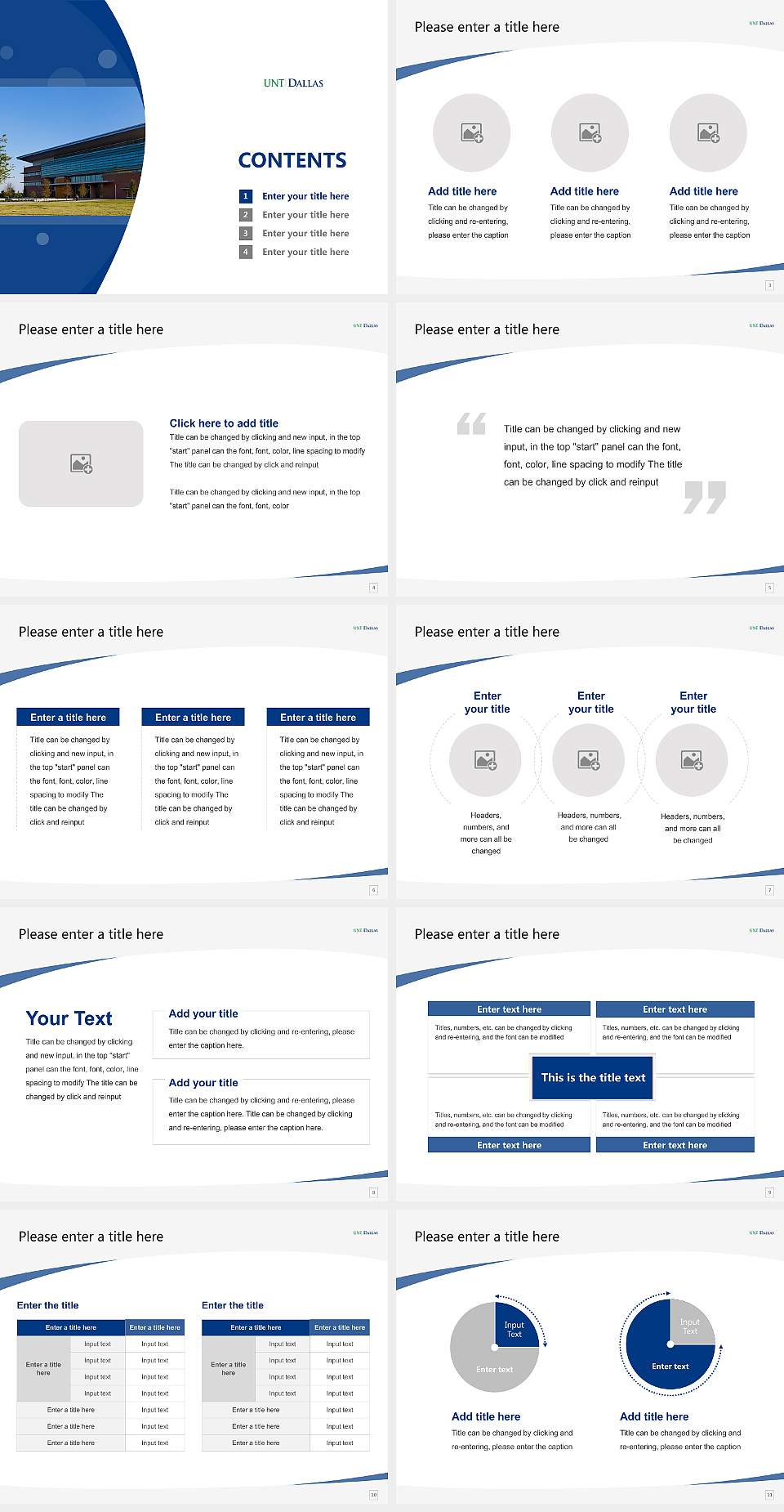 University of North Texas at Dallas Course/Courseware Creation PPT Template4:3 ratio PPT effect preview image2