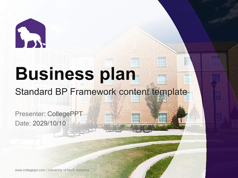 University of North Alabama Competition/Entrepreneurship Contest PPT Template4:3 ratio PPT effect preview image9