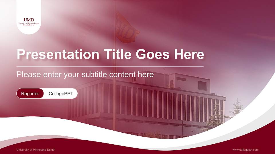 University of Minnesota-Duluth Lecture Sharing and Networking Event PPT Template16:9 ratio PPT effect preview image