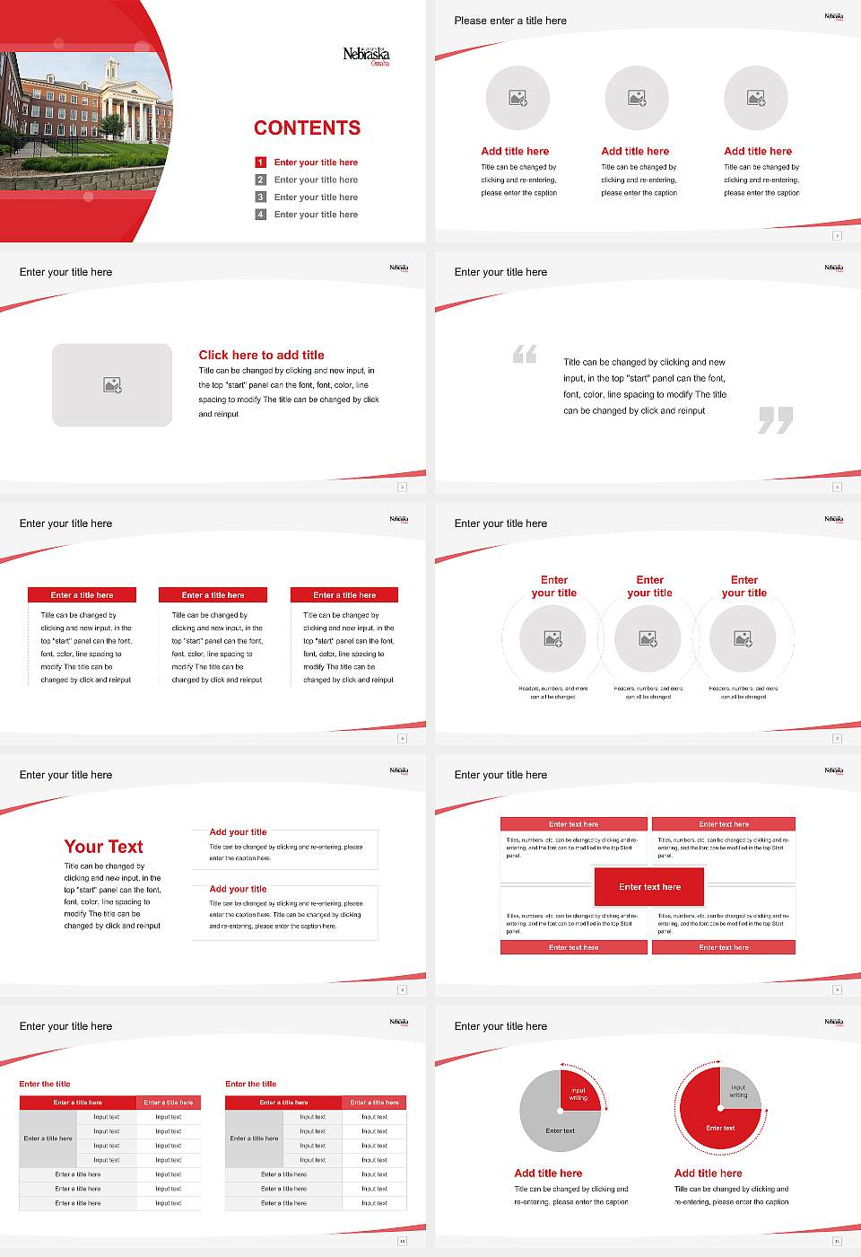 University of Nebraska at Omaha Course/Courseware Creation PPT Template16:9 ratio PPT effect preview image2
