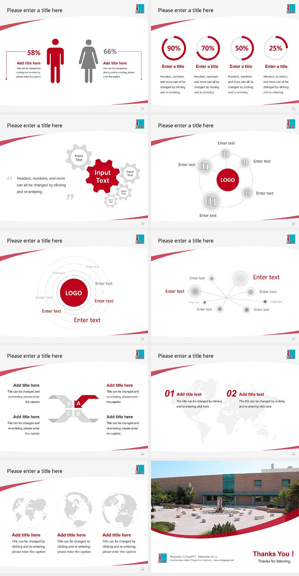 Southwestern Indian Polytechnic Institute Course/Courseware Creation PPT Template4:3 ratio PPT effect preview image4