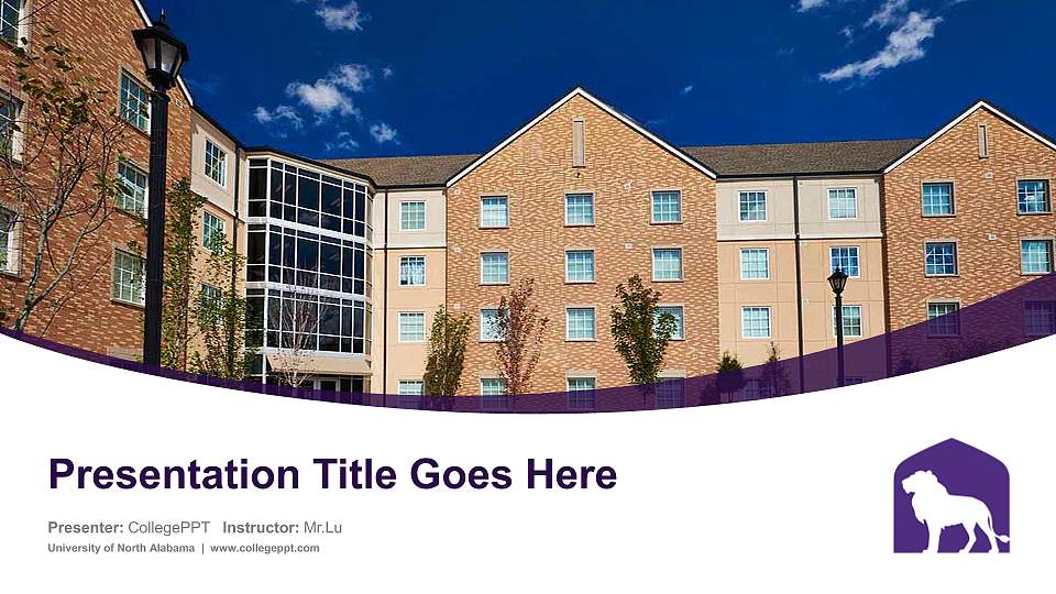 University of North Alabama Course/Courseware Creation PPT Template16:9 ratio PPT effect preview image