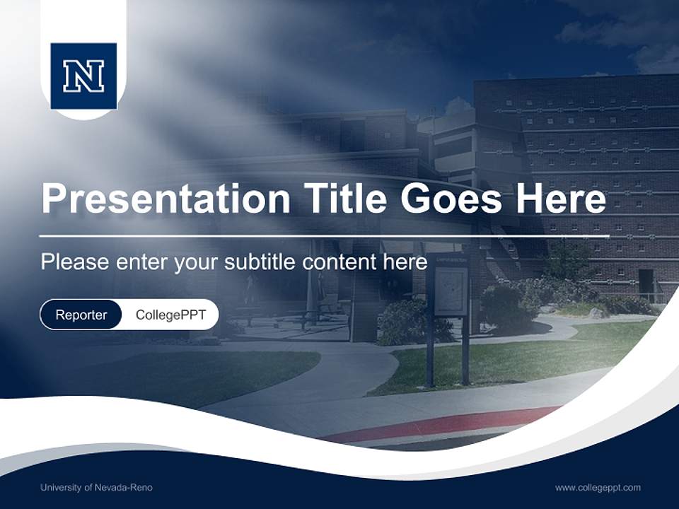 University of Nevada-Reno Lecture Sharing and Networking Event PPT Template4:3 ratio PPT effect preview image4